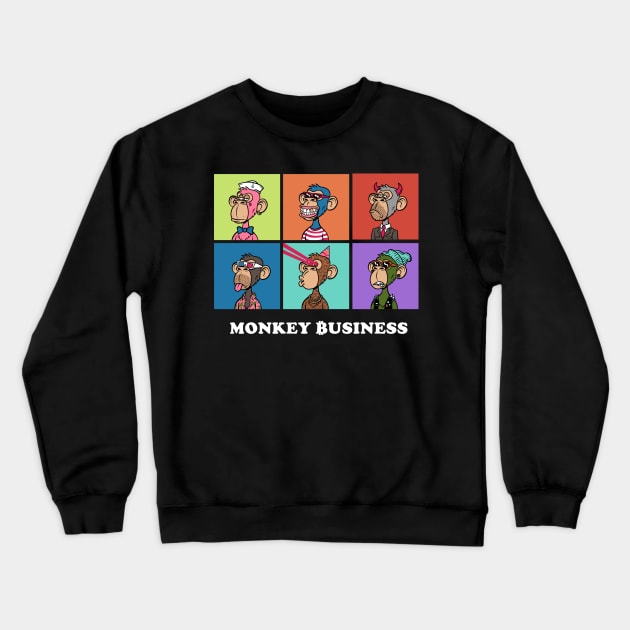 Monkey Business Crewneck Sweatshirt by Talehoow